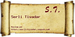 Serli Tivadar névjegykártya